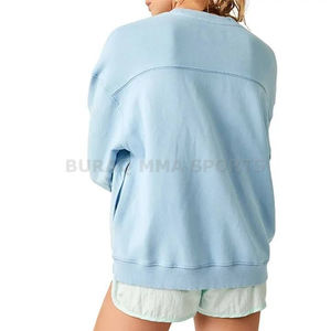 Sudadera de punto estampada para mujer, corte holgado, cuello redondo, manga larga, informal, con bolsillos - Product Image 3