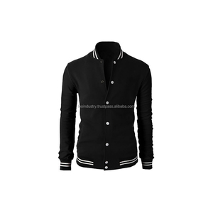 Custom Designed Winter Baseball Bomber Style Fleece Jacket for Adults Waterproof Mandarin Collar Button Closure Washed Quick Dry - Product Image 3