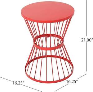 Mesa de Centro con Estructura de Hierro Resistente, Tapa Metálica, Altura Ajustable, Diseño Ecológico para Interiores Rústicos, Modernos y Contemporáneos - Product Image 2