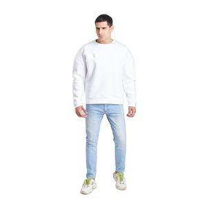 Sudaderas de felpa francesa informales con hombros caídos para hombre, Jersey de algodón 100% de gran tamaño personalizado para hombre, cuello redondo de alta calidad para hombre - Product Image 3