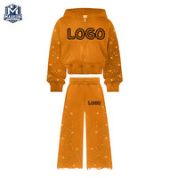Survêtements décontractés à strass très tendance, manches longues, couleur unie, différents modèles
