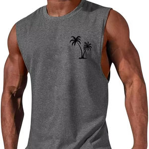 Débardeurs en coton 190 g/m² à séchage rapide, style sport basketball, gilet sans manches pour homme - Product Image 1