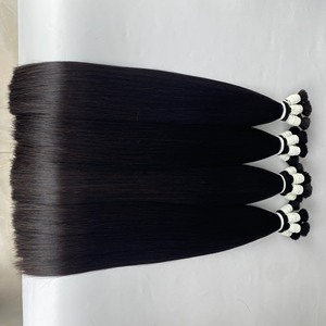 Extensions de cheveux 100% humains, non traités, alignés sur les cuticules, en vrac, provenant d'un seul donneur, couleur naturelle, cheveux vierges vietnamiens, cheveux sains - Product Image 2