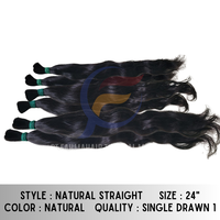 Extensions de cheveux indonésiens vierges Remy, cuticules alignées, sans nœuds, 100% cheveux humains, mèches droites naturelles, toutes les couleurs.
