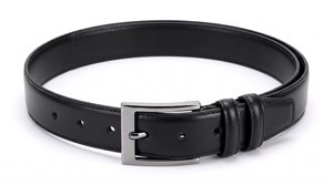 Ceinture pour homme en cuir véritable, formelle et décontractée, avec boucle à ardillon en acier inoxydable, motif floral, largeur réglable, écologique - Product Image 2