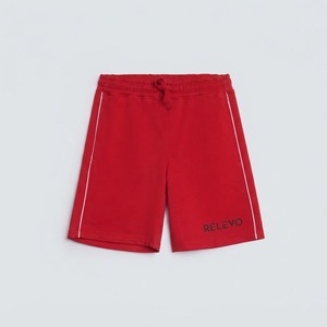 <b>Men's</b> <b>Red</b> Casual Bermuda <b>Shorts</b> With Side Stripe Drawstring Closure Knitted Mid Waist Solid Color Style - Product Image 6
