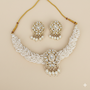 Parure de bijoux tendance 2026 avec collier ras-du-cou multicouche de perles et pendentif ethnique Kundan, haute qualité, vente en gros, pour mariages et fêtes - Product Image 2