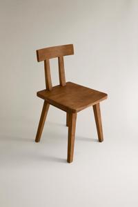 Premium Solid <b>Teak</b> Wood <b>Dining</b> <b>Chair</b> Armless Spline Backrest Side <b>Chair</b> with Splayed Legs - Product Image 2