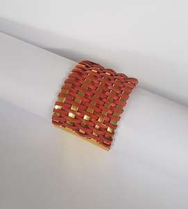 Anneaux de serviette ronds classiques en bambou et fil de jute, largeur 5 cm, pour fêtes - Product Image 2