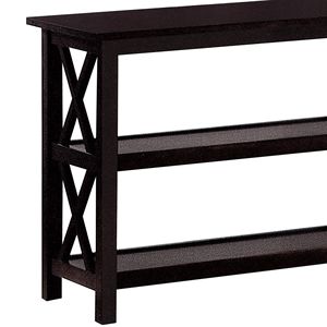 Tavolino da divano Deep Merlot a 2 ripiani, elegante mobile da soggiorno - Product Image 4