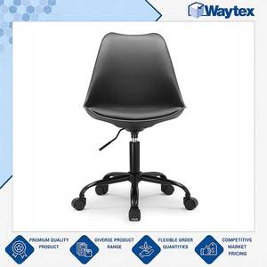Chaise de bureau moderne LAKAR V2 noire de qualité standard en mousse haute densité, réglable en hauteur, pour la maison et le bureau - Product Image 3