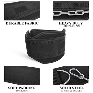 Cinturón de Levantamiento de Pesas de Neopreno EVA Grueso de Alta Calidad con Cadena para Fitness, Culturismo y Gimnasio - Product Image 3