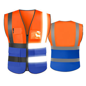 Mechanic Vest Tool Work Reflective Heavy Duty Durable Lightweight Breathable Multi Pockets <b>Hammer</b> <b>Loop</b> Tape Measure Holder - Product Image 4