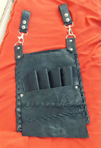 Modern Genuine Leather Barber Scissor Holster Professional Stylist Tool Bag <b>Pouch</b> With Adjustable Belt LBSH-0010 - Product Image 3