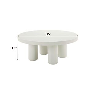 Tavolino da caffè Loanna con finitura bianca - Product Image 3