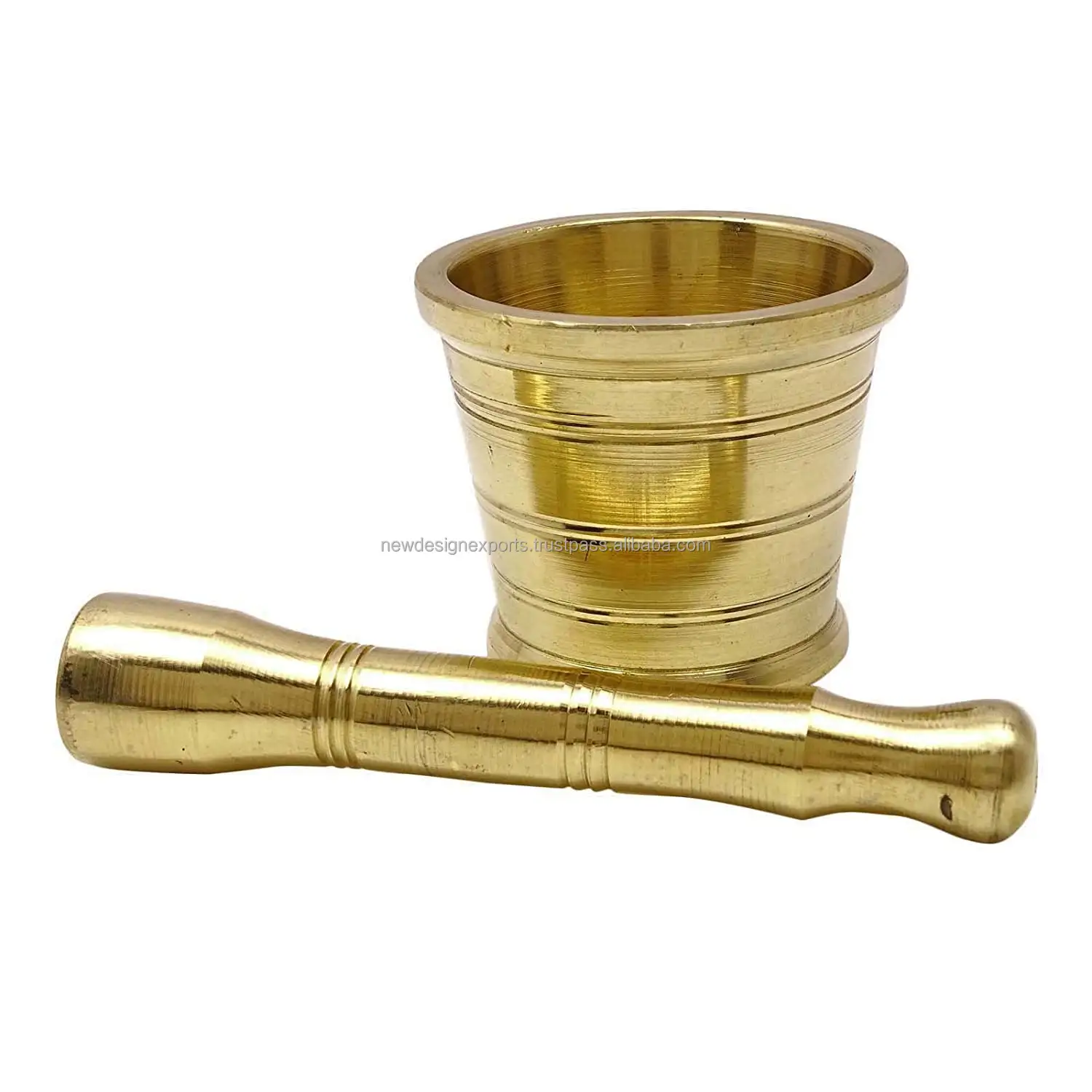 Traditional Brass Mortar Pestle Khal Batta Hamam Dasta Spice Herb Grinder