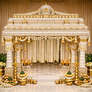 Conjunto de Mandap Tradicional para Bodas del Sur de la India, DST Exports, Fibra de Vidrio Ligera, Gran Mandapam Kanyadanam para Eventos en EE. UU. - Product Image 3