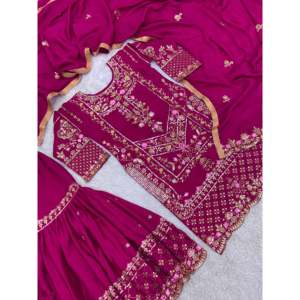 Women's Beautiful <b>Top</b>-Bottom and Fancy Dupatta Set for Parties - Product Image 3