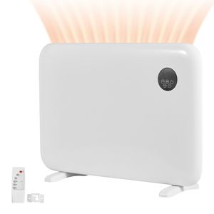 Stufa Elettrica a Pannello da 1500W, Portatile con Supporto e Design per Montaggio a Parete, Controllo Remoto Touch, Riscaldatore a Convezione - Product Image 1