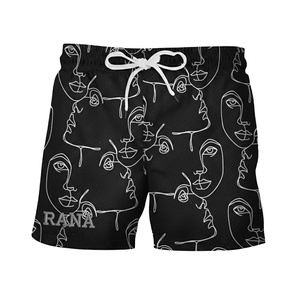 Shorts pour hommes à taille haute élastique, en tissu Oxford respirant, imprimé par transfert thermique, 100% polyester, séchage rapide, écologique, pour l'été - Product Image 1