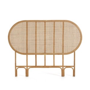 Tête de lit inclinable en rotin naturel, têtes de lit en rotin faites à la main pour lits king size - Product Image 4