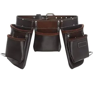 Wholesales Electrician Belt Custom Heavy Duty Waist Tool Belt Rolling Up Electrician Tool Bag Tool Belt Leather