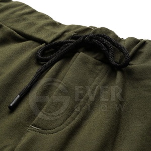 New Arrival Men's Solid Front Customized Canvas High Street Style Breathable Drawstring Knee Length Sustainable Custom <b>Shorts</b> - Product Image 4