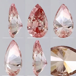 Diamant de laboratoire rose fantaisie, couleur vive, taille poire, DEF VVS, pour la fabrication de bijoux, toutes tailles personnalisables disponibles - Product Image 4