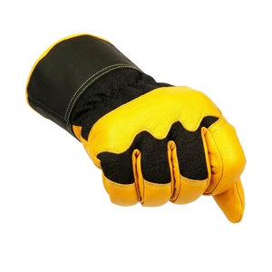 High-quality Goat Grain Leather Safety Work <b>Gloves</b> With <b>Long</b> Cuff Heavy Duty Construction Heat Resistant For Industrial - Product Image 3