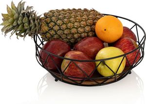Panier à fruits en fil de fer forgé de style européen, forme personnalisable, design multifonctionnel pour centre de table de salle à manger/cuisine - Product Image 3