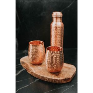 Artisanal Floral Lacquer Printed Copper <b>Bottle</b> Luxury Drinkware Copper <b>Flask</b> Seamless Ayurvedic Vessel For Wellness Yoga Sports - Product Image 6