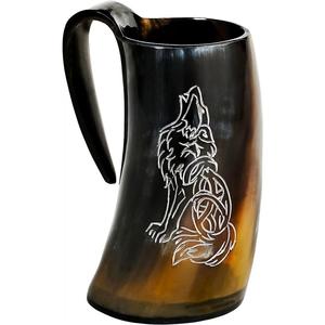 Medieval Party Accessories and Unique Gift Collection Crafted by Skilled <b>Makers</b> Large Natural Horn Tankard Drinking Mug - Product Image 6