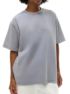 Camiseta Oversize Unisex de Algodón de Alto Gramaje con Lavado Vintage, Estilo Urbano, Corte Relajado, Lisa - Product Image 5