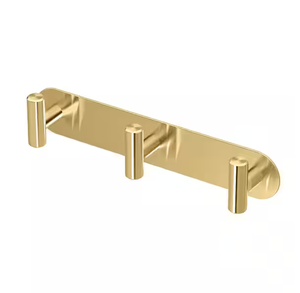 Gancho de latón individual con acabado dorado cepillado para colgar en la pared de hoteles - Product Image 1