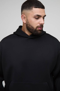 Manufactured Heavyweight 100% Cotton Fleece Thick Oversized <b>Men</b> Pullover <b>Hoodies</b> Custom Embossed Winter Streetwear <b>Hoodies</b> - Product Image 6