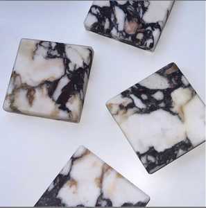 Posavasos de Mármol Calacatta Viola, Posavasos Cuadrados de Piedra, Decoración Elegante para el Hogar - Product Image 2