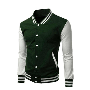 Wholesale Custom Men's Coated Varsity <b>Jacket</b> Stand Collar Waterproof Breathable High Quality Professional <b>Long</b> Sleeve - Product Image 1