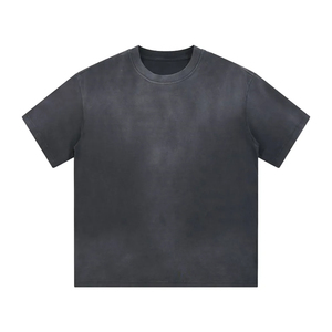 Fabricante de Ropa, Camiseta Personalizada de Alta Calidad para Hombre, 100% Algodón, Lavado Ácido, Efecto Desteñido, Manga Corta, Unisex, Gruesa, 260gsm - Product Image 5