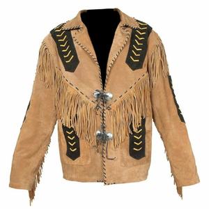 Custom Leather <b>Jackets</b> <b>Western</b> Faux Fringe <b>Jacket</b> Long Faux Leather Cowboy Motorcycle Racing Patchwork Letter - Product Image 2