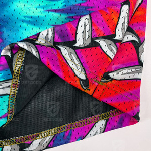 Pantalones Cortos Deportivos Casuales de Poliéster de Alta Calidad al por Mayor, Pantalones Cortos de Baloncesto con Estampado por Sublimación para Hombre - Product Image 6