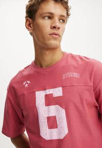 Camiseta unisex 100% poliéster con cuello en V, corte holgado, capa de malla, informal, manga corta, ajuste oversized, 240 gramos, tejido de punto, color liso, secado rápido - Product Image 2