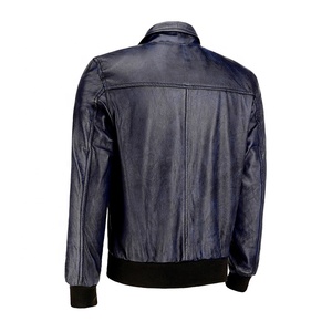 Veste en cuir véritable pour homme, veste élégante à fermeture éclair pour l'automne et l'hiver, vêtements d'extérieur, veste homme tendance personnalisée - Product Image 3