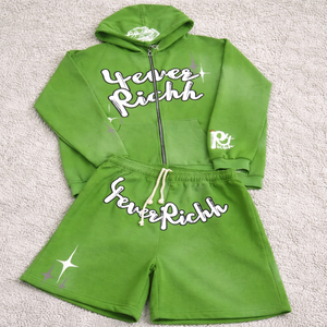 100% coton personnalisé français éponge lavage à l'acide shorts masculinos avec corde corde gym poids lourd sérigraphie soleil fané - Product Image 1