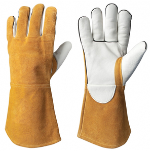 Premium Quality Long Cuff Welding <b>Gloves</b> Premium Industrial Cowhide Leather Tig Welding <b>Gloves</b> Fire Resistant Safety Work Mitten - Product Image 1