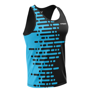 Top sin Mangas Personalizado con Impresión en Degradado Azul y Negro, de Secado Rápido, Transpirable, Elástico en Cuatro Direcciones, de Spandex/Poliéster - Product Image 3