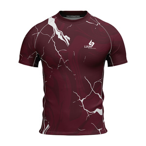 Camiseta Deportiva de Compresión de Manga Corta Personalizada, Top Informal para Gimnasio, Culturismo, Entrenamiento, Ropa Deportiva Atlética, Fabricante - Product Image 5