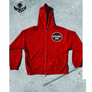 Customise Rhinestone Zip Up <b>Hoodie</b> Jogger Set Unisex Streetwear Cotton Tracksuit OEM ODM Wholesale Manufacturer - Product Image 1