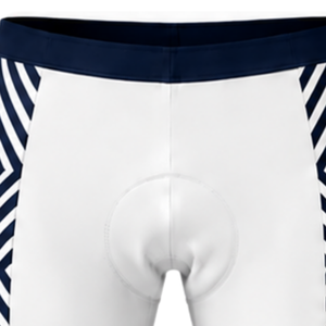 Navy Blue White <b>Padded</b> <b>Cycling</b> <b>Shorts</b> Custom Breathable Quick Dry Bicycle Racing Bottoms Stretch Road Bike Training Sportswear - Product Image 2