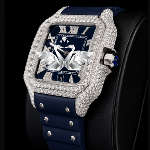 Custom Logo Moissanite Diamond Watch Men Luxury Full Iced Out VVS Stone Bracelet Watch - Product Image 3