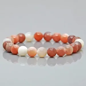 Natural Multi Moonstone 8mm Smooth Round AA Grade Gemstone Beads Stretch <b>Bracelet</b> <b>Healing</b> Jewelry Wholesale - Product Image 4